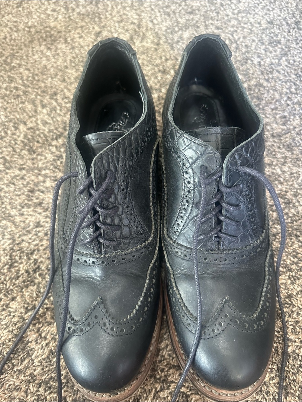 Women’s Freebird Black Mackenna Oxford shoes size 9